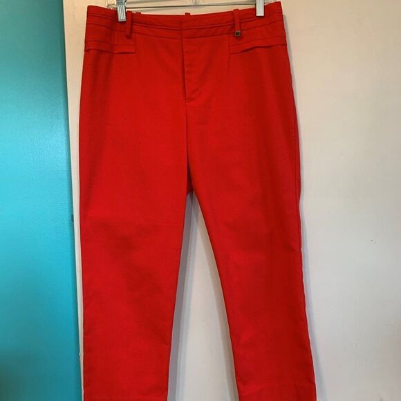 Calvin Klein crop pant, cotton, poly, spandex, Sz 8, EUC, medium rise, EUC - Picture 1 of 16